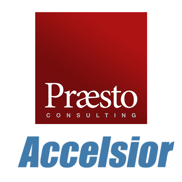 Praesto Consulting and Accelsior logos