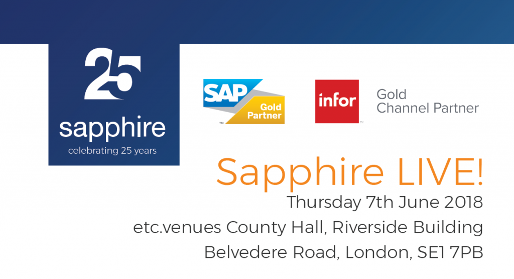 Sapphire LIVE, Thursday 7 June 2018, etc.venues County Hall, London