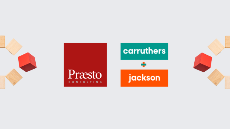Praesto Consulting and Carruthers and Jackson logos