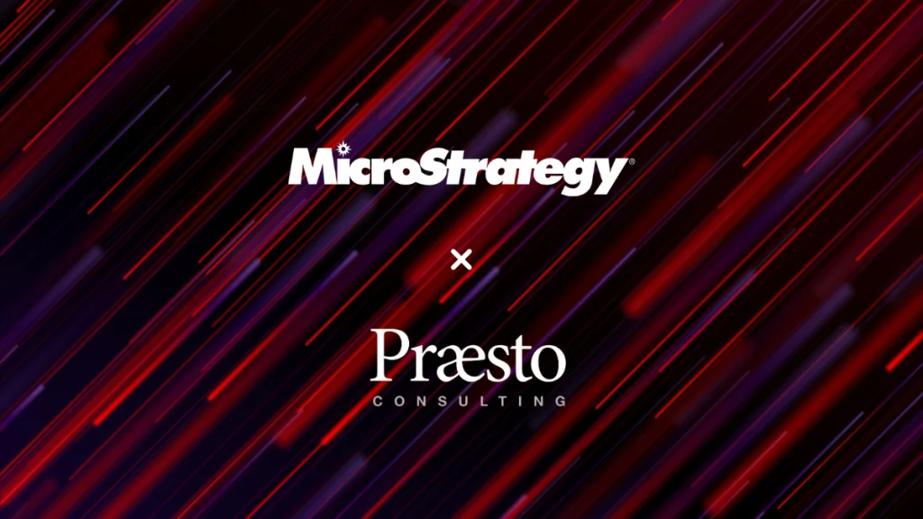 MicroStrategy and Praesto Consulting logos